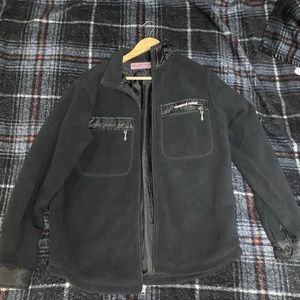 Vineyard Vines Men's Black Fleece Zip-Up Jacket